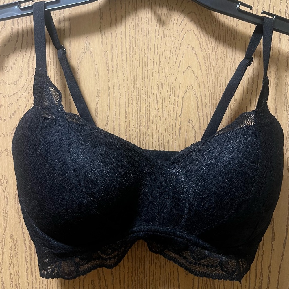 PINK Victoria's Secret Elegant Black Lace Bra